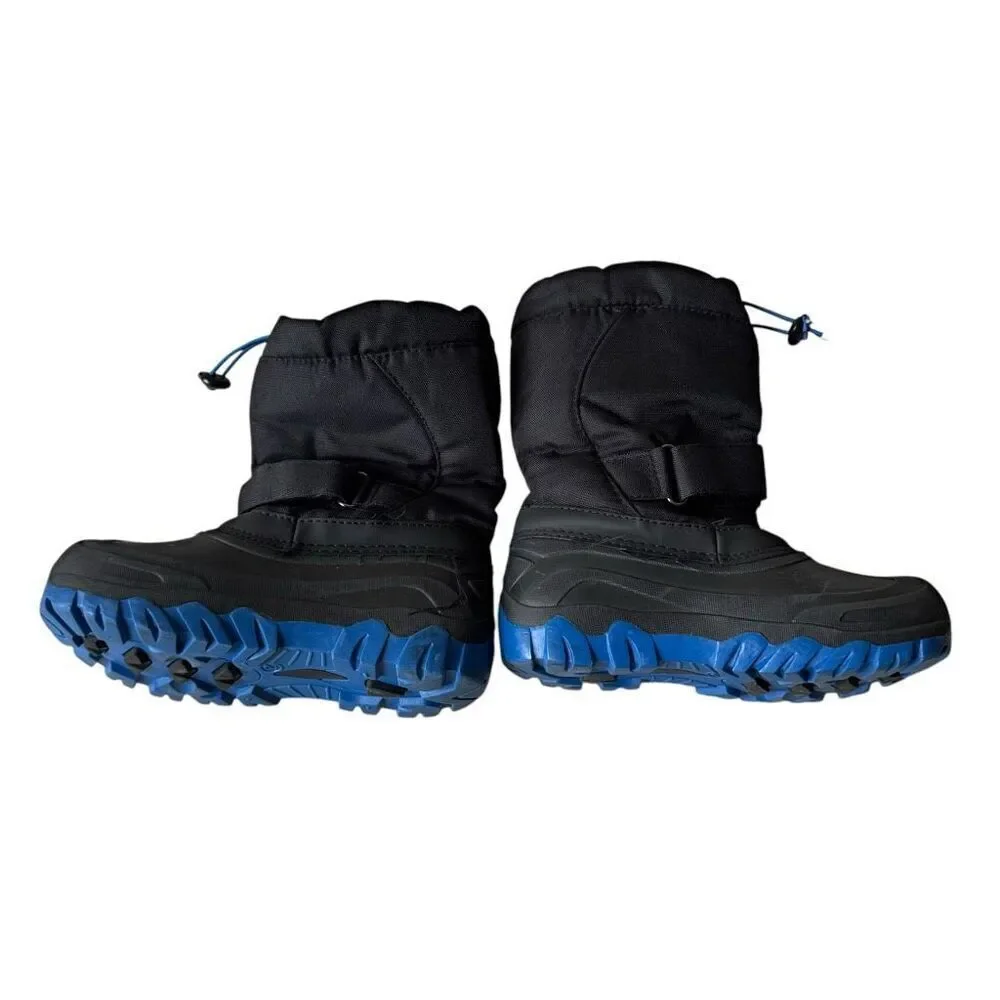 Termolite Youth Snow Rain Cold Weather Boots Black Drawstring SZ 2